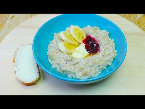Видео: Овсяная каша на молоке. Как правильно готовить и варить. Oatmeal with milk.