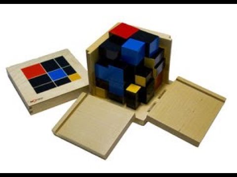 Видео: Монтессори-материал «Триноминальный куб» (№9, МИМП)