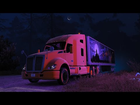Видео: American Truck Simulator с грузом по Америке #162 Хэллоуин