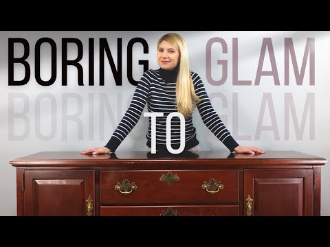 Видео: Как позолотить мебель трафаретом: пошаговое руководство.