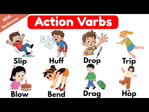 Видео: Слова-действия для ежедневного использования со значением и простыми примерами | Английский слова...