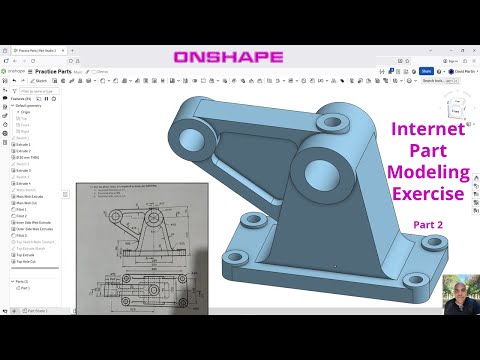 Видео: Onshape — ещё один пример моделирования деталей из Интернета — часть 2 из 2