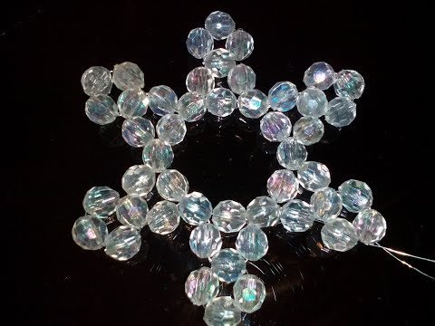 Видео: Снежинка из бусин. МК. DIY. Snowflake bead