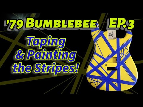 Видео: Покраска EVH Bumblebee 1979 года. Эпизод 3: Наклеивание и покраска полос!