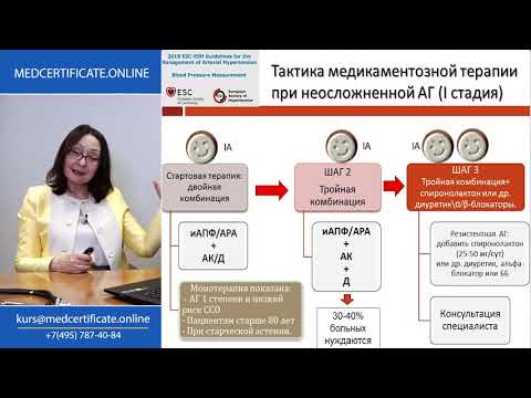 Видео: Лекция 3. Обновленные рекомендации по АГ 2018 года. Выбор антигипертензивной терапии.