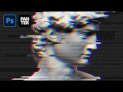 Видео: Как создать эффект глюка в Photoshop — аналоговый глюк VHS