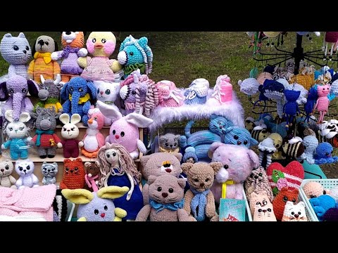 Видео: Вязаные игрушки за первую половину июля. Готовилась к ярмарке мастеров. Стоимость моих игрушек