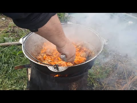 Видео: ПЛОВ В КАЗАНЕ НА КОСТРЕ/ДЛЯ НОВИЧКОВ ДЕТАЛЬНО