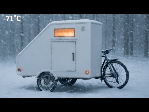 Видео: Выживание при температуре −71°C в велодоме во время снежной бури | Зимний челлендж в условиях сне...