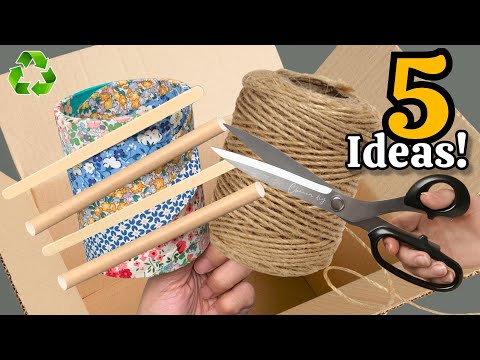 Видео: Превращение картонных коробок и обрезков ткани 😱♻️5 гениальных идей переработки, которые вас удивят!