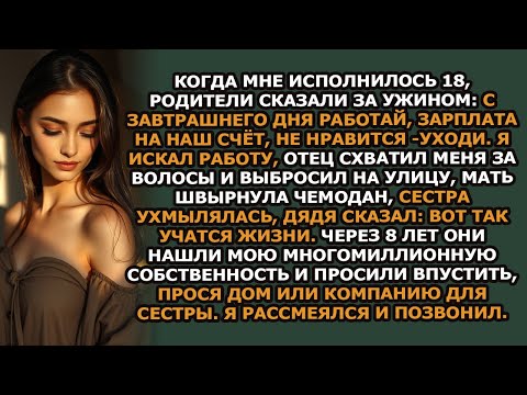 Видео: Когда мне исполнилось 18, родители сказали  С завтрашнего дня работай, иначе покидай наш дом