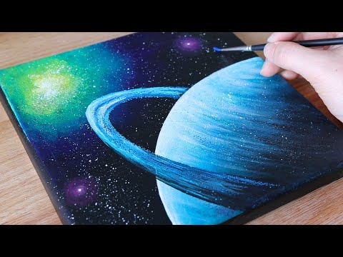Видео: Черный холст Акриловая картина | Вселенная Живопись | Учебник по рисованию для начинающих