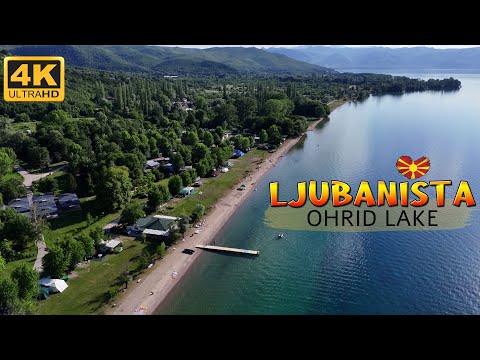 Видео: LJUBANISTA, Ohrid Lake, Macedonia (2024) 【4K】 [Drone Video] 🇲🇰 ЉУБАНИШТА, Охридско Езеро, Македонија