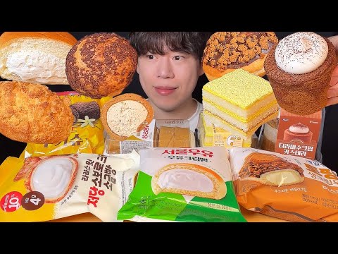 Видео: SUB) Корейский десерт из магазина у дома моти ролл, кремовый хлеб мукбанг asmr