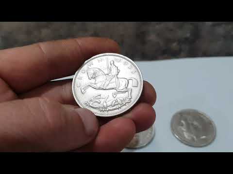 Видео: Обзор- Царские серебряные монеты!!! Бонус- серебряная монета три унции в позолоте и бриллиантами!!!