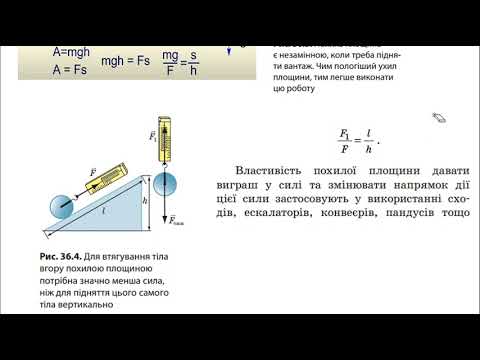 Видео: Ф7 Прості механізми  Блоки  Похила площина