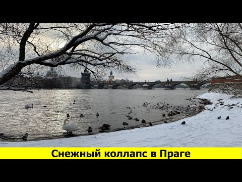 Видео: Снежный коллапс в Праге