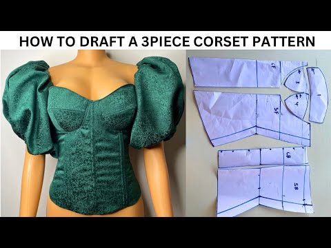 Видео: Сделай сам: как сделать выкройку корсета (подробная выкройка корсета из 3 частей) #corset #diy