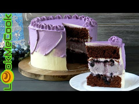 Видео: ЧЕРНИЧНЫЙ ТОРТ С ЧИЗКЕЙКОМ. Шоколадный бисквит. Черничный соус. Запечённый чизкейк