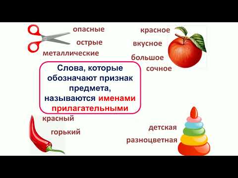 Видео: Имя прилагательное как часть речи  2 класс