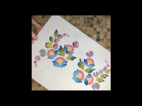 Видео: Безкоштовний майстер клас - симетрія та відзеркалення. Drawing lessons. Winter flowers