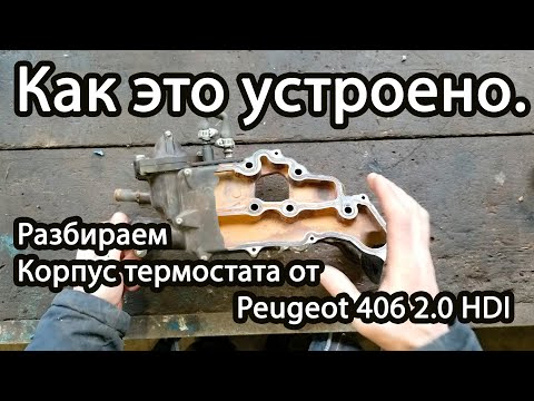 Видео: Разбираем корпус термостата от Пежо\PEUGEOT 406 2.0 HDi.