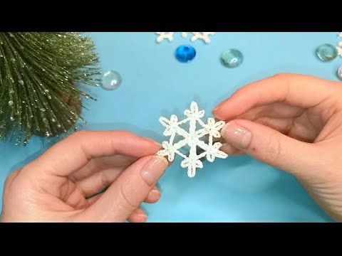 Видео: Маленькая снежинка крючком