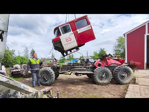 Видео: Мощный дизель в  пожарный ЗИЛ 131