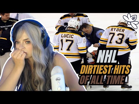 Видео: Реакция на самые грязные моменты НХЛ всех времён | Girl React