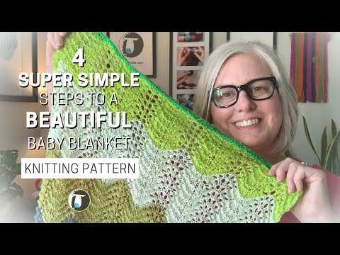 Видео: ПРОСТОЙ узор для вязания волнистого детского одеяла | 4 простых шага!