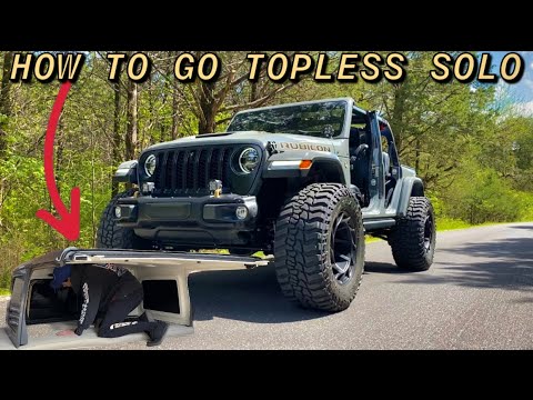 Видео: Как снять жесткий верх Jeep Wrangler самостоятельно (легко одному)