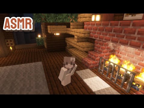 Видео: АСМР майнкрафт | выживание #12 | Интерьер 3 этажа, потоп в доме.🌊 Тихий шепот перед сном ✨🍍