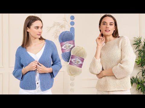 Видео: Alize Cotton Gold ile Zırh Örgü Hırka • Armor Stitch Cardigan • Кардиган С Сетчатой Вязкой