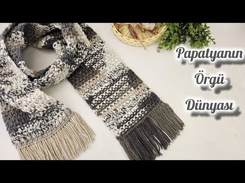 Видео: Вяжем и заканчиваем за один день / очень простая выкройка шарфа крючком.