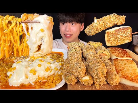 Видео: SUB) Корейская еда, кукурузный сыр, лапша булдак, сырная палочка, хот-дог, мукбанг асмр