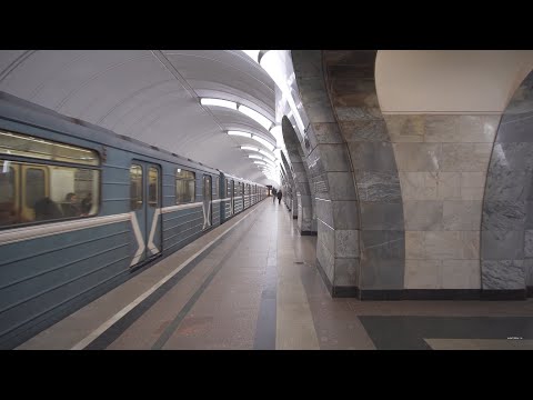Видео: Russia, Moscow, Metro night ride from Пролетарская to Чка́ловская