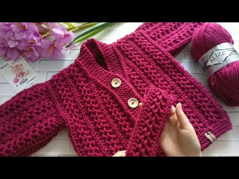 Видео: ВЯЗАНИЕ 🧶Детский кардиган спицами готов /пряжа Alize superlana MAXI /#детский #вязаниеспицами.