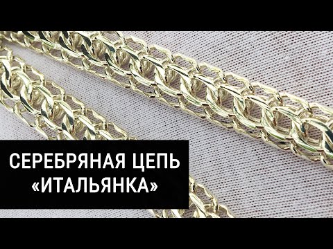 Видео: Цепочка Итальянка (Питон, Американка, Кардинал), изготовление из серебра