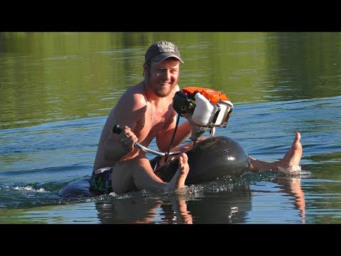 Видео: ✅Юркая лодка из Мото-Косы и камеры от Камаза ⚓ Сделай и себе такой же прогулочный катер