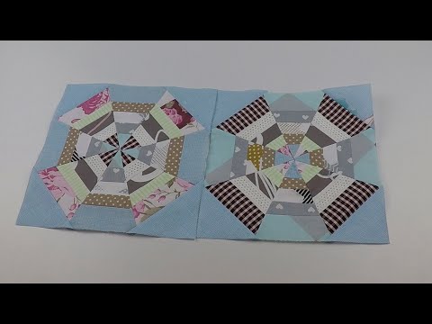 Видео: Хитрости лоскутного шитья. Интересная 6 вариантная идея блока для пэчворка.