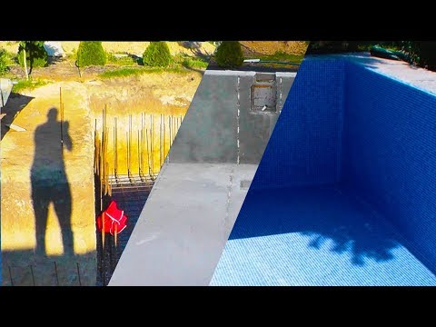 Видео: Строительство Бассейнов Марьянское. Бетонная Чаша и Лайнер для Бассейна
