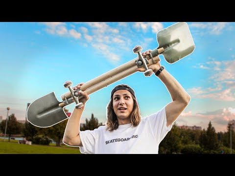 Видео: СДЕЛАЛ СКЕЙТБОРД ИЗ ЛОПАТЫ / КИКФЛИП НА СКЕЙТ ЛОПАТА!