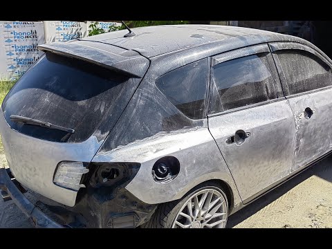 Видео: МАЗДА ПОЛНЫЙ ПОКРАС ЗАМЕНА ПОРОГОВ