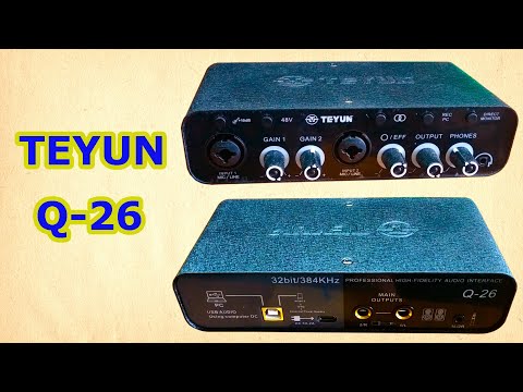 Видео: TEYUN Q-26 Звуковые карты - аудиоинтерфейс и Комплекс Шмелёва