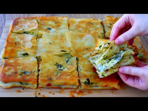 Видео: Приготовьте и испеките за 10 минут, используя только муку, воду, масло и сыр. Быстро и Вкусно. АСМР