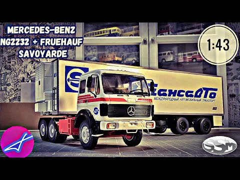 Видео: Mercedes-Benz NG2232 с полуприцепом Fruehauf Savoyarde SSM 1:43