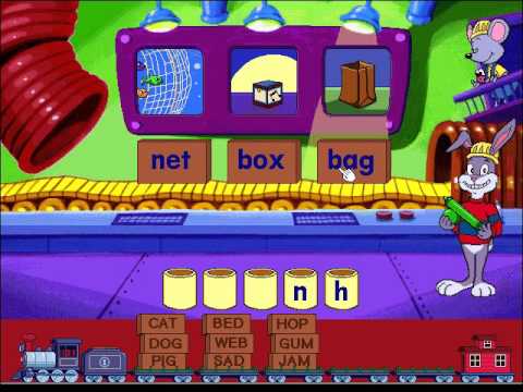 Видео: Чтение от Reader Rabbit 1: Игра «Наклейки», Уровень 1