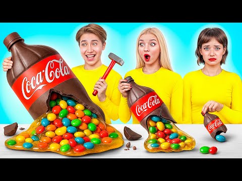 Видео: Большая, Средняя или Маленькая Тарелка Челлендж | Кто Победит в Кулинарной Битве Super Hyper DO