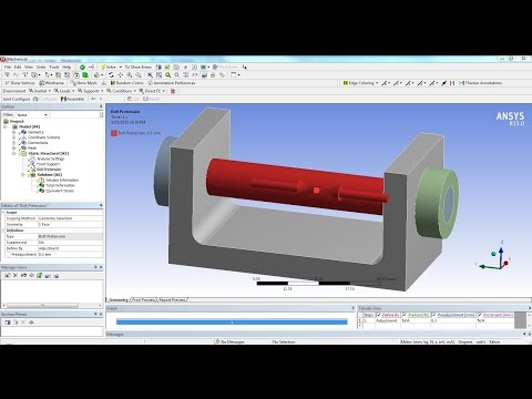 Видео: Учебное пособие по ANSYS 15 — Фрикционный контакт и предварительное натяжение болта
