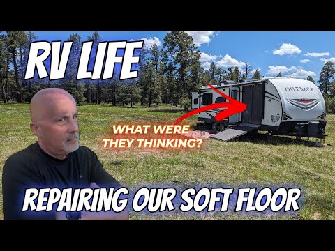 Видео: Ремонтируем слабину пола нашего автодома | Видео о том, как мы это сделали | Keystone Outback | #...